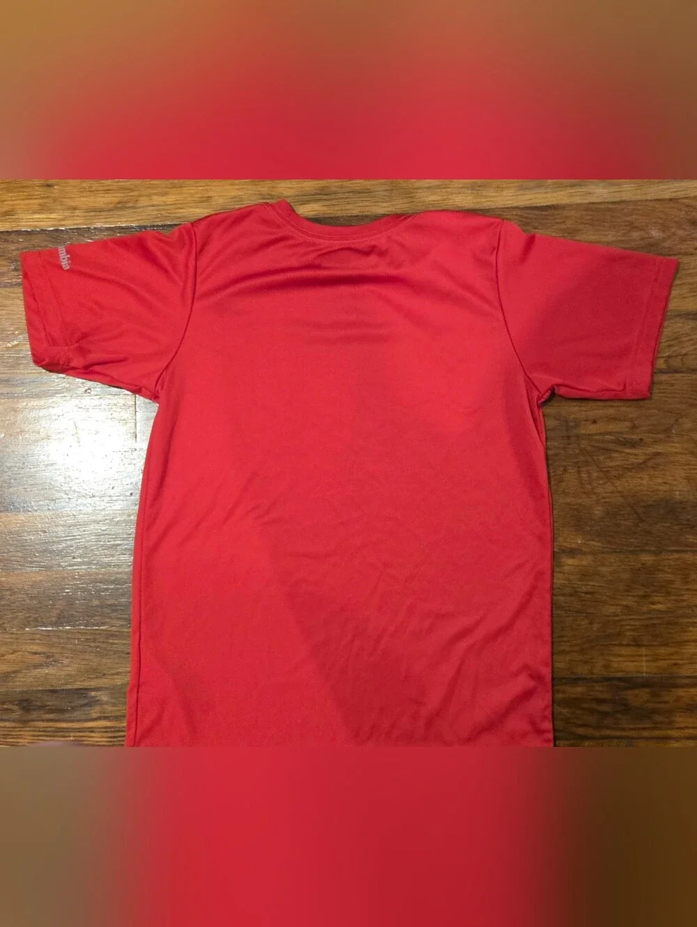 Columbia Youth Medium Red Performance Tee American Flag Graphic Size 10/12